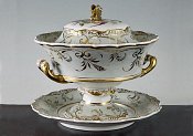 Shrewsbury shape, cream bowl in grey