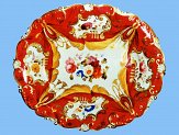 Shell border shape, oval dish