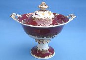 Shell border shape, cream bowl